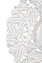 GINER Y COLOMER Espejo Redondo Decorativo Tallado a Mano, MDF, Acabado Pátina Blanca, Diámetro 120 cm